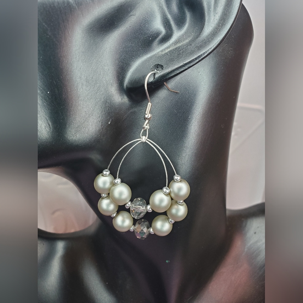 Handmade Beaded drop dangle earrings